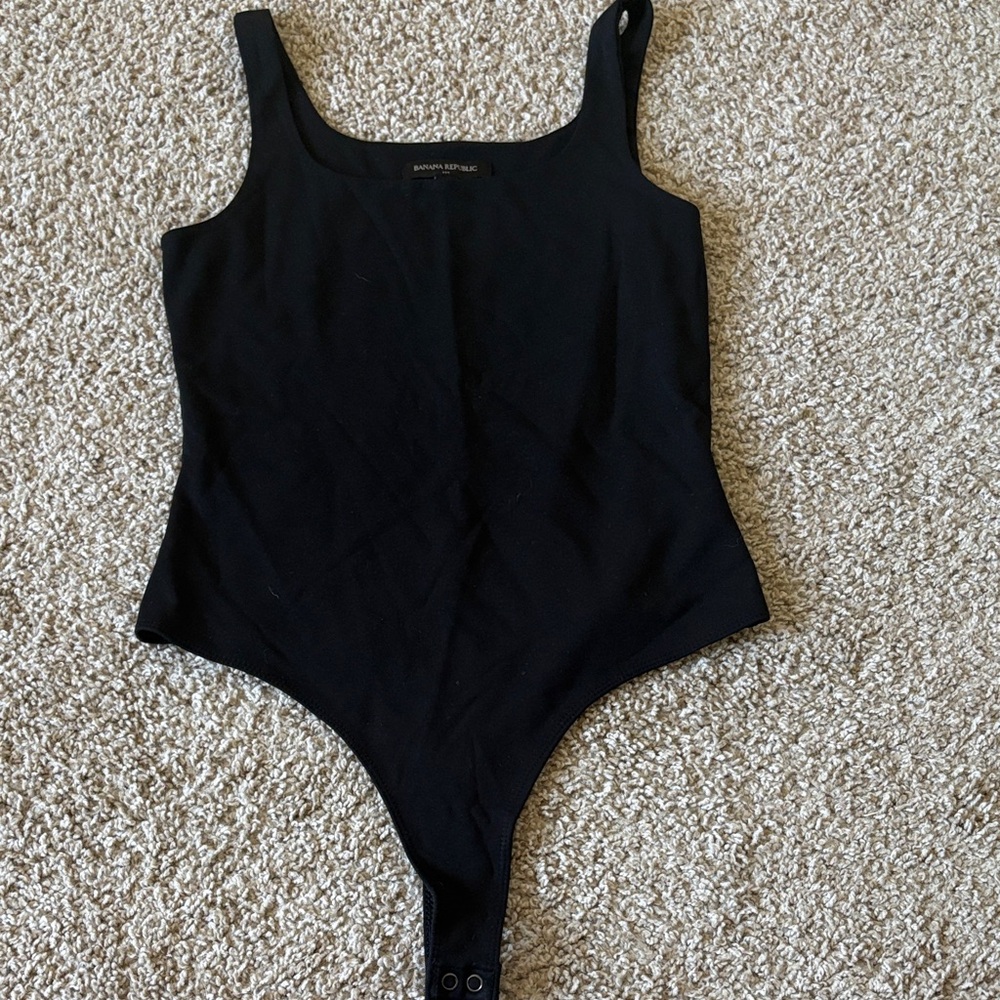 ❤️ Banana Republic Classic Black Thong Bodysuit